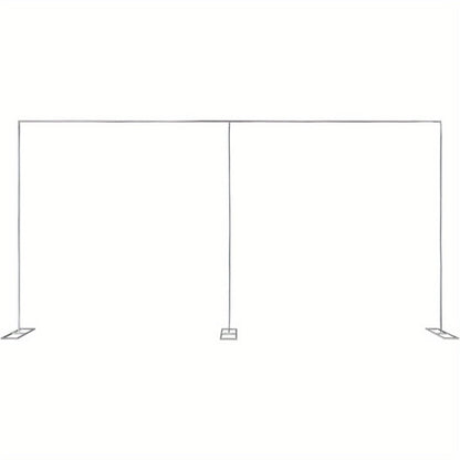 20x10 Ft Heavy Duty Backdrop Stand Pipe Kit with Weighted Stainless Steel Bases, 15-Pole Curtain Frame Drape Kit for Wedding Ceremony Party Photography Studio Trade Show Stage Event Backdrop