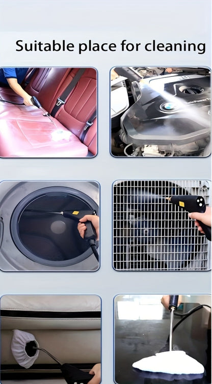 High Temperature Steam Cleaner Handheld Carpet Cleaner High Pressure for Kitchen Grease Sofa Air Conditioner Washing Machine Tile Grout Easy Carry Home Use