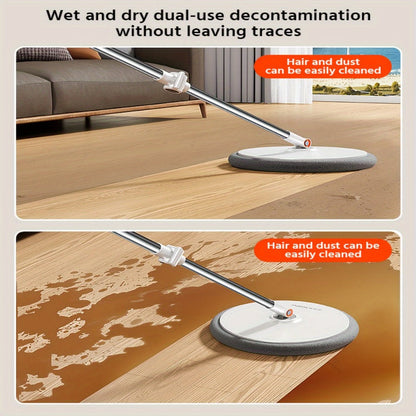 Spin Mop and Bucket Set with Separate Water Chambers, Telescoping Handle and Two Exact Mop Head Configurations