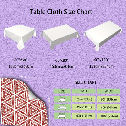 Tablecloth with Colorful Patchwork Mandala Print in Round, Square and Rectangle Size Options