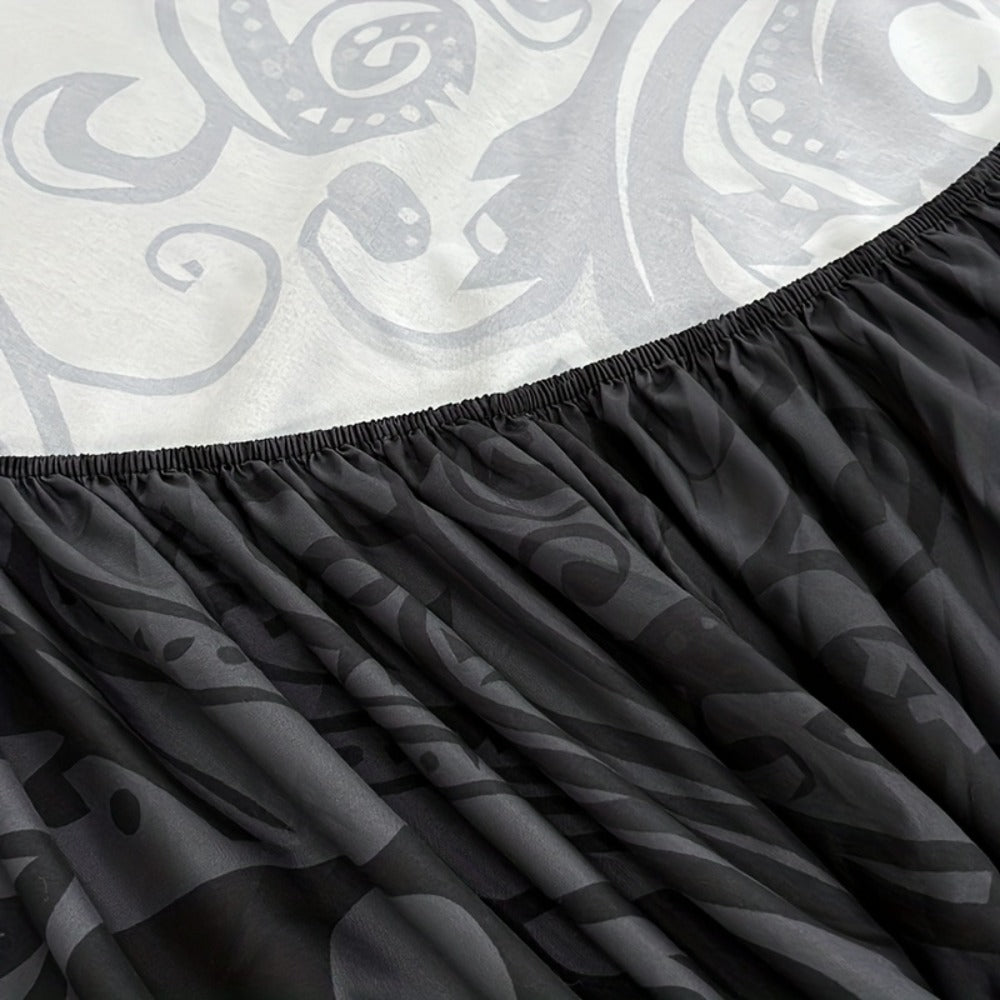 Gothic Skull Fitted Sheet Set 3-Piece – Victorian Baroque Halloween Bedding | 1 Deep Pocket Fitted Sheet + 2 Pillowcases | Machine Washable Hypoallergenic Polyester | Twin Full Queen King