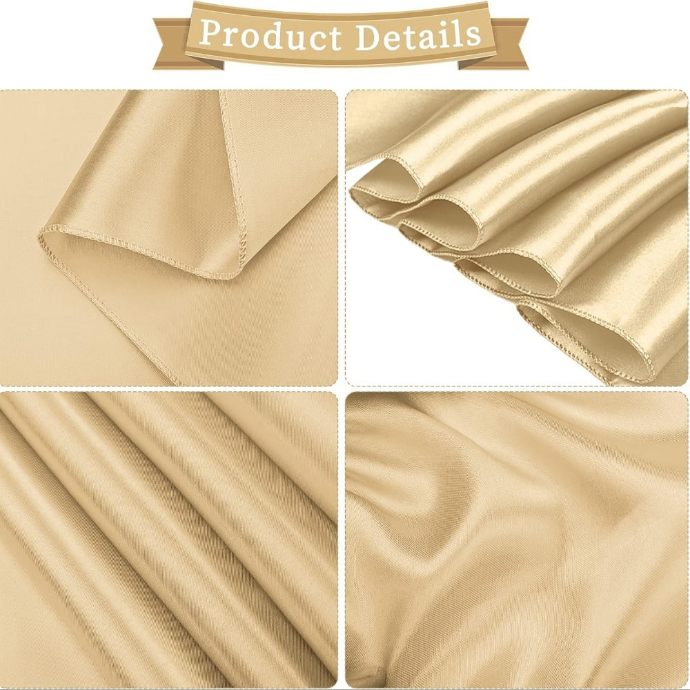 50-Piece Chair Sash Set in Light Golden, Green or Light Blue, 7 x 108-Inch Ribbons for Event Seating