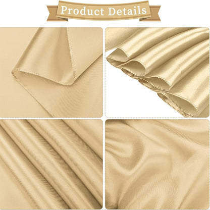 50-Piece Chair Sash Set in Light Golden, Green or Light Blue, 7 x 108-Inch Ribbons for Event Seating