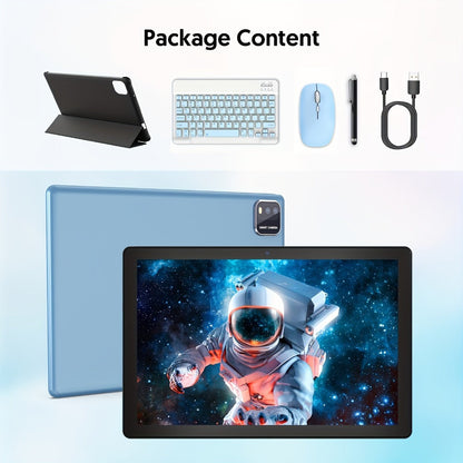 Android Tablet 10-Inch 2-in-1 with Android 15, 6000mAh Battery and Keyboard or Case Configurations