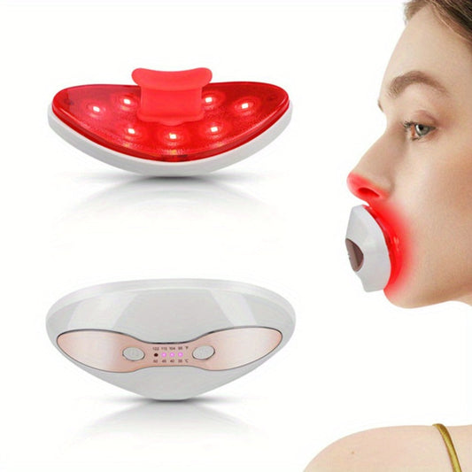 Lip Plumper Device Electric LED Light 2-in-1 Lip & Eye Care USB Rechargeable Portable Lip Enhancer Fuller Lips Non-Invasive Suction Beauty Tool for Women Daily Use & Travel