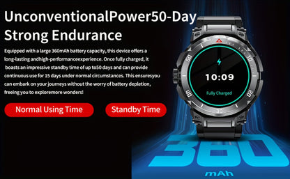 2-in-1 Smartwatch with Built-In Earphones 1.46 Inch IPS Touch Screen 100 Sport Modes Outdoor Fitness Tracker Heart Rate Blood Oxygen Sleep Monitor Weather Alarm Remote Control iPhone Android Compatible Extra Strap Included