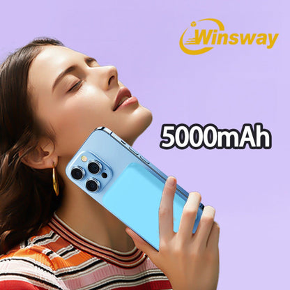 Magnetic Power Bank 5000mAh Mini Wireless Charging PD & QC 3.0 Fast Charge Colorful Portable Charger for iPhone 17 16 15 14 13 MagSafe Compatible