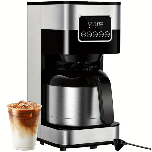 Touch Screen Programmable Drip Coffee Maker, Stainless Steel, Pause & Serve, Customizable Brew Strength, Keep Warm, Auto Shut-Off, Modern Coffee Machine for Home Kitchen