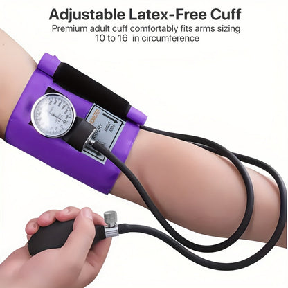 Blood Pressure Monitor Manual Aneroid Set with Upper-Arm Cuff, Stethoscope, Inflation Bulb and Portable Case