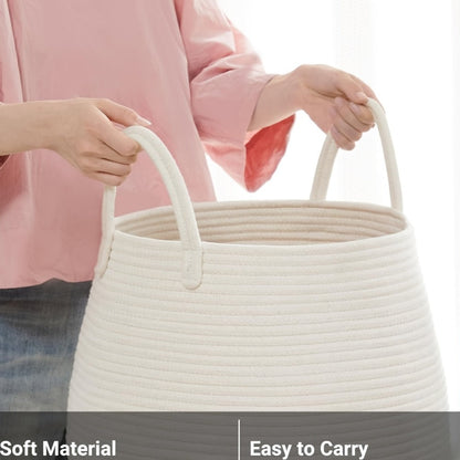 Tall Bohemian Rope Laundry Hamper with Extended Handles, Tassel Detail and Exact Black-and-Brown Option