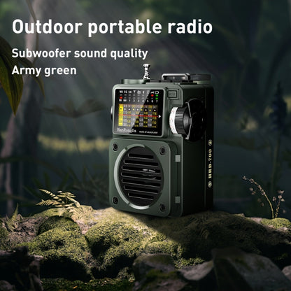 Shortwave Radio Bluetooth Speaker HRD-700 with FM MW SW WB NOAA Weather Alerts, MicroSD, ATS Presets, Rechargeable Retro Portable Radio for Camping Emergency Home Use