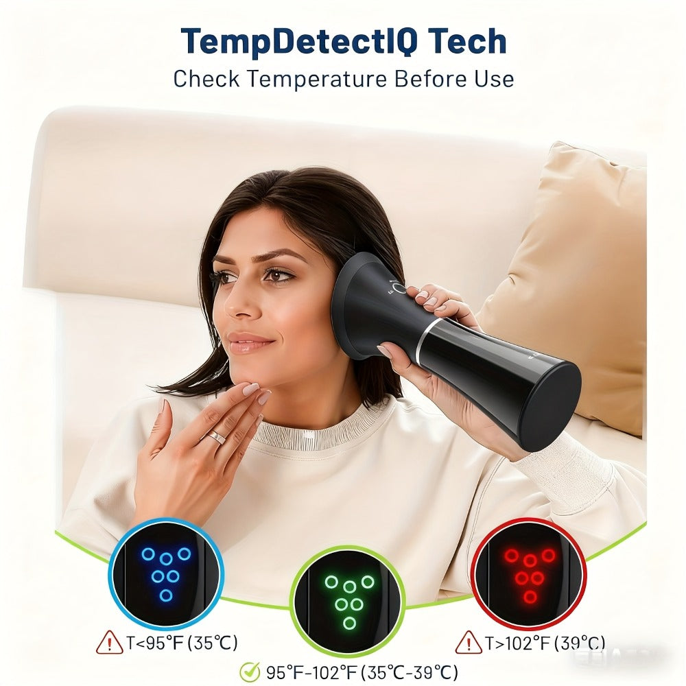 Electric Ear Irrigation Kit with Four Modes, Dual-Tank Layout, Temperature Indicator and Six Nozzle Tips