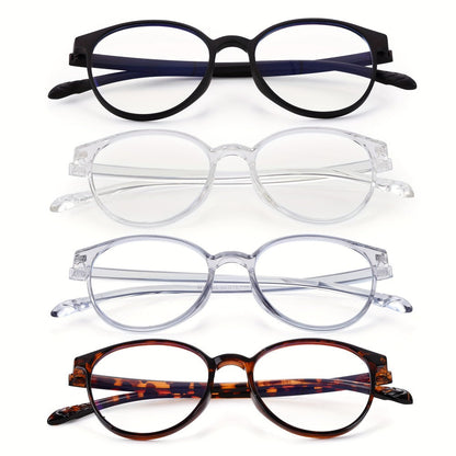 Reading Glasses – Three-Pair Rimless Metal Blue-Light Readers in Multiple Colors and Strengths