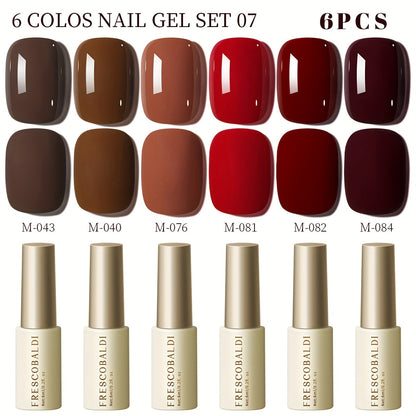 Gel Nail Polish Set with IRISGOBLADI Label, 6 Solid Colors per Set and 8 Retained Palettes
