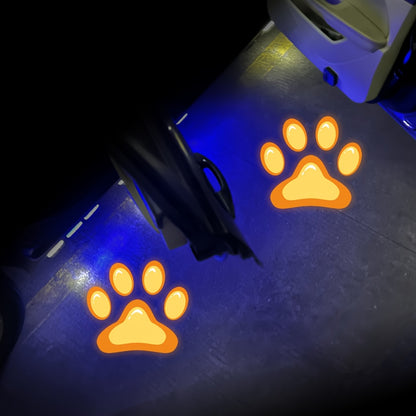 Car Door LED Projector Light 2 Pack - Welcome Courtesy Shadow Logo Puddle Lights, Cute Pattern Projection, Festive Atmosphere Night Light for Most Cars, Sky Blue Pink Amber