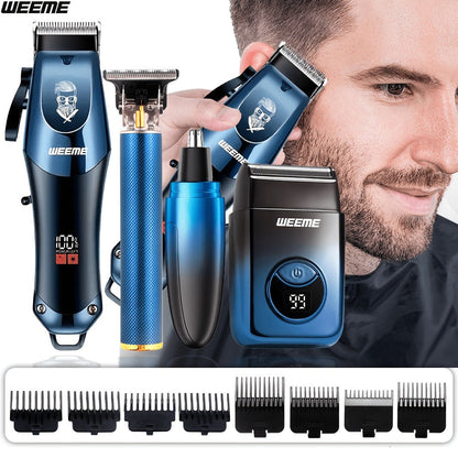 Hair Clippers & Trimmers WEEME Two- or Four-Piece Sets with USB Charging, Guide Combs and Five Source Options