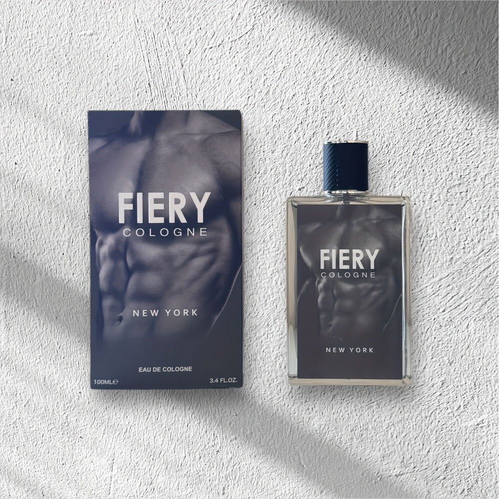 Eau de Parfum Fiery New York for Men in Dark Architectural Bottle with Citrus-Spice Source Profile