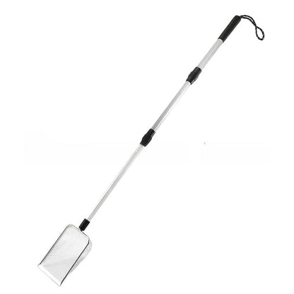 Telescopic Stainless Steel Beach Sand Sifter Scoop with Three-Section Handle, 1- or 2-Piece Options