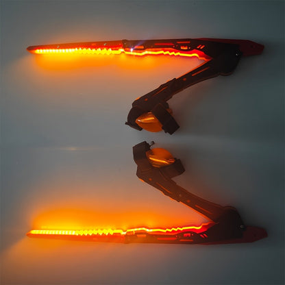LED Mantis Knife Cyberpunk Light Up Acrylic Prop, Luminous Blade for Halloween Costume Cosplay Sci-Fi Role Play Party
