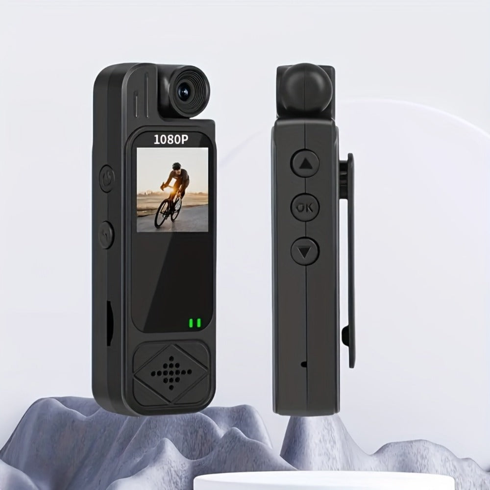 1080P Body Camera 180° Rotating Lens Portable Handheld Camcorder, USB Rechargeable, Compact Video Recorder for Vlogging Travel Meetings Celebrations, Gift for Kids Adults