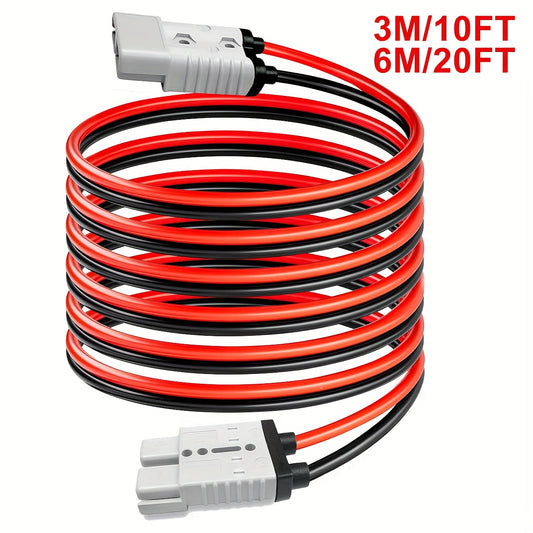 SB50 Anderson Connector Plug with 10FT Wire - Double SB50 Battery Harness Cable for RV, Winch, Trailer, Golf Cart & Electric Vehicle Quick Connect