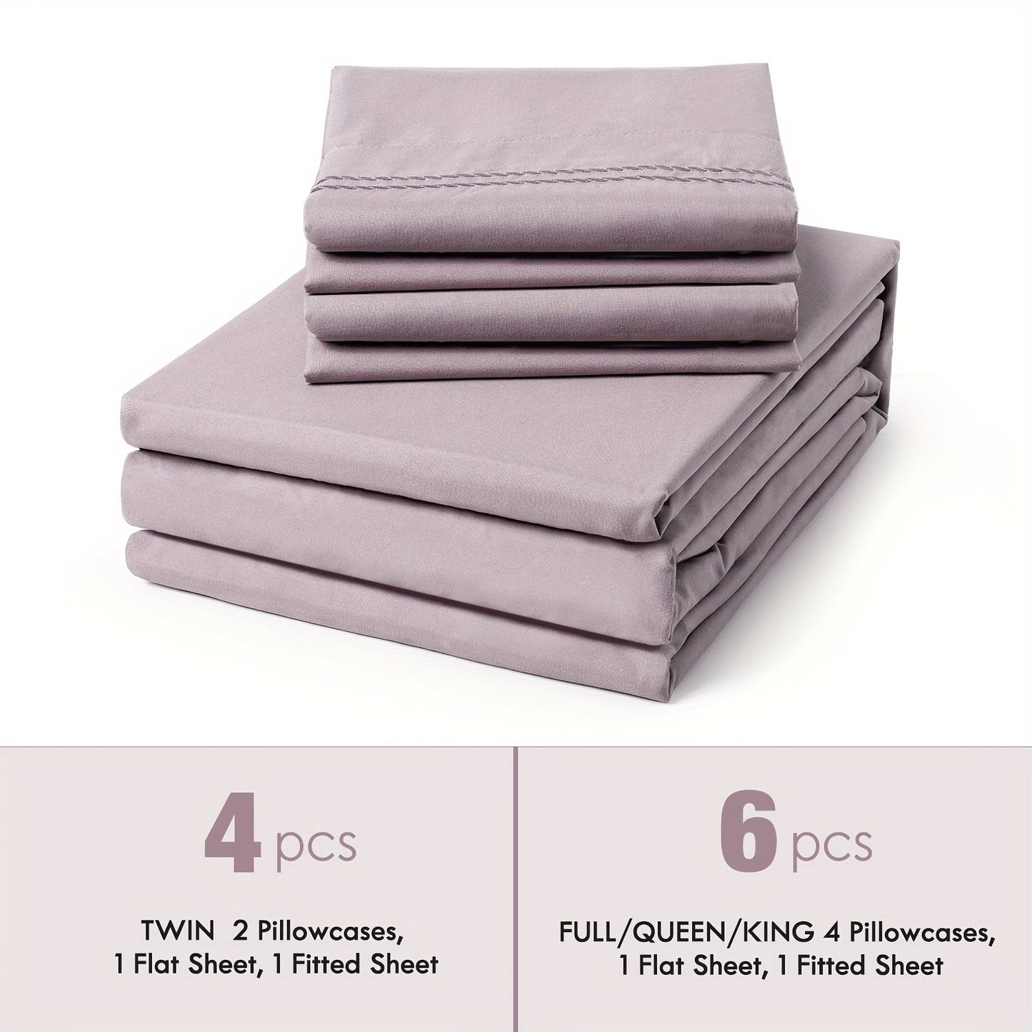Bed Sheet Set Sanded Polyester Microfiber with 35–39 cm Pocket and Solid or Stripe Pattern Options