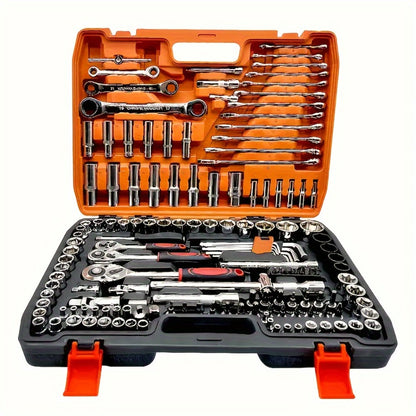 Home and Automotive Repair Tool Kit with Storage Case in 55-, 82-, 94- or 121-Piece Configurations