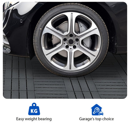 Interlocking Deck Tiles 44pcs 12"x12", Waterproof Outdoor Patio Flooring Tiles, PP Plastic Interlocking Floor Tiles for Balcony Pool Backyard Terrace, Easy Install All-Weather Anti-Slip Deck Tiles Grey