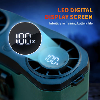 Wearable Waist Fan with 20000mAh Battery, Dual Vents, 10 Settings, Display and Two Color Options