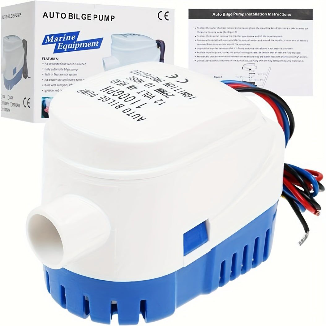 Automatic Bilge Pump 1100GPH 12V Float Switch Submersible Marine Boat Pump