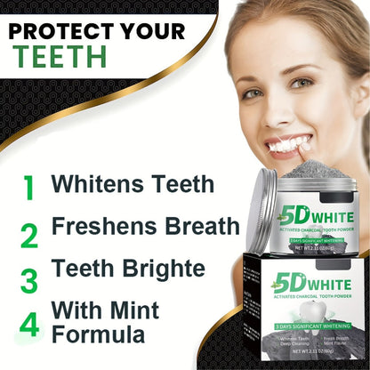 Bamboo Charcoal Tooth Powder 30g Whitening Teeth Powder with Mint Extract Stain Removal Fresh for an Everyday Personal Care Routine