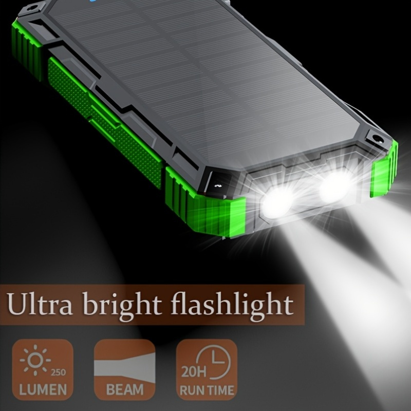 Solar Charger Power Bank 49880mAh Portable Solar Panel Battery Pack Dual USB LED Flashlight for an Everyday Personal Care Routine
