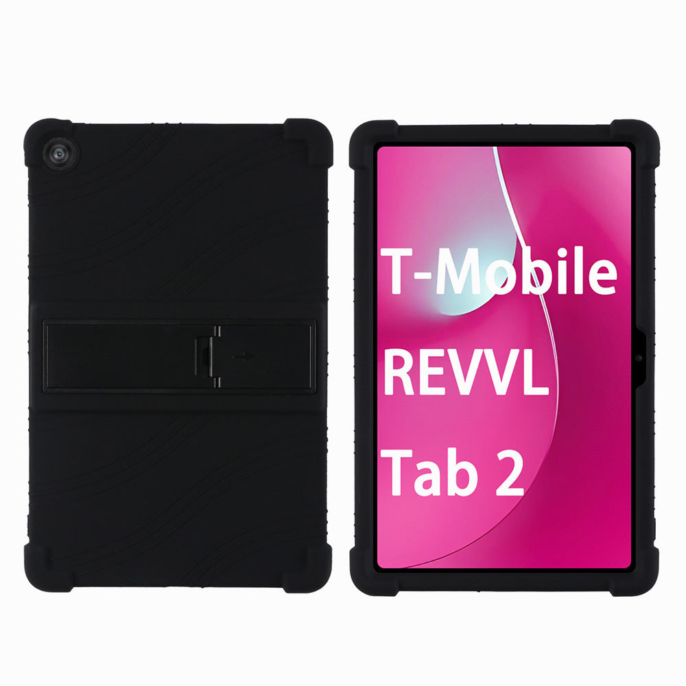 T-Mobile Revvl Tab 2 10.1-Inch Soft TPU-Labeled Tablet Case with Kickstand in Black, Blue or Rose Red