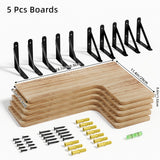 5pcs-Light Carbonized Black