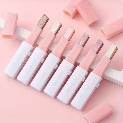 Dual-Color Eyeshadow Stick Set 6pcs Waterproof Smudge-Proof — Highly Pigmented Twist-Up Eye Shadow Pencil Kit, No Brush Needed Easy Blending Matte & Shimmer Eye Makeup for Women & Girls