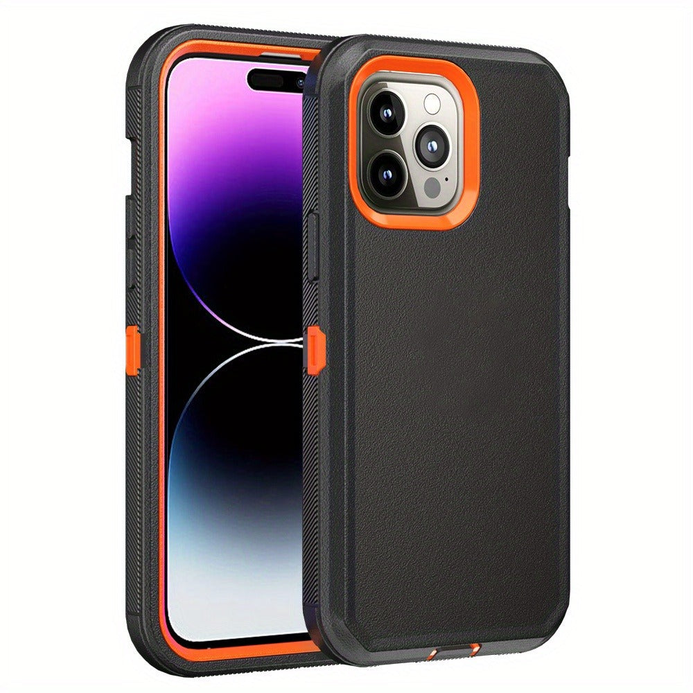 Phone Case Dual-Layer TPU and PC Shockproof Armor with Qi Wireless Charging Support for iPhone 14