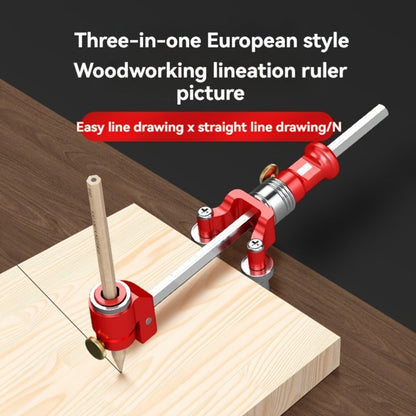 Three-in-One Woodworking Marking Tool Kit with Straight, Parallel, Arc and Height Layout Attachments