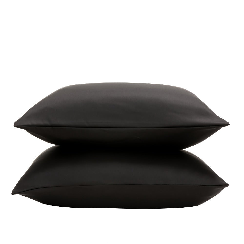 Satin-Look Zippered Pillowcase Collection in Seven Colors and Standard, Queen or King Sizes