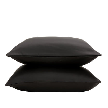 Satin-Look Zippered Pillowcase Collection in Seven Colors and Standard, Queen or King Sizes