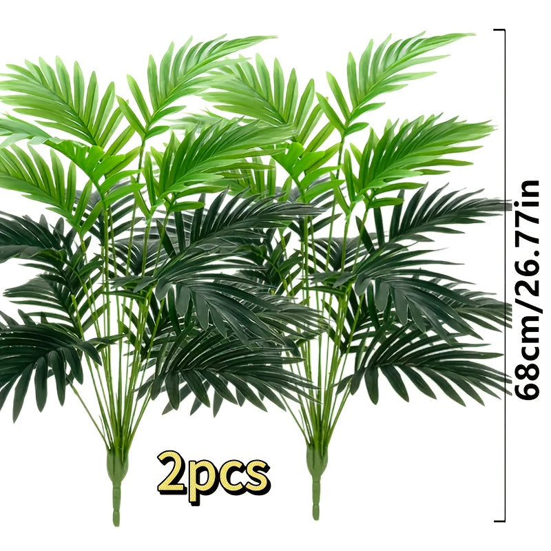 Realistic Artificial Plants 2pcs – Lifelike Fake Plant Decor for Indoor & Outdoor, Home, Wedding, Garden & Festival Celebrations, Elegant Faux Greenery Decoration Set