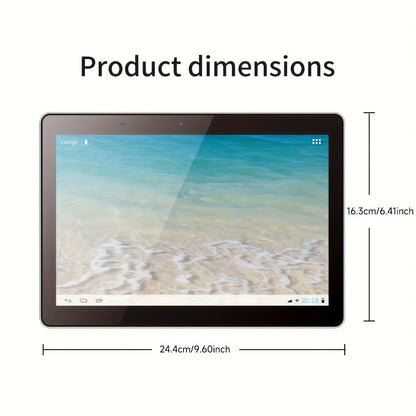 10.1 Inch Android 13 Tablet, 4GB RAM 64GB ROM 1TB Expandable, 6000mAh Battery, Quad-Core HD IPS Display, Dual Cameras, WiFi – Pritom 2025 Model, Silver Grey