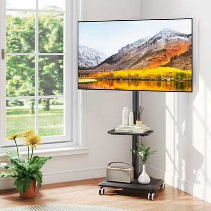 TV Stand shown in the Black option
