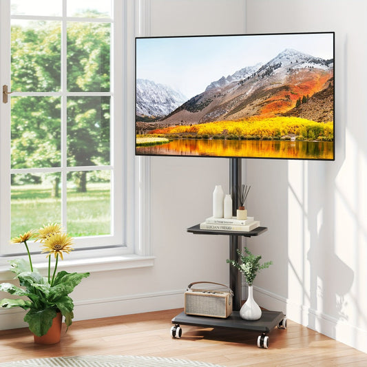 TV Stand shown in the Black option