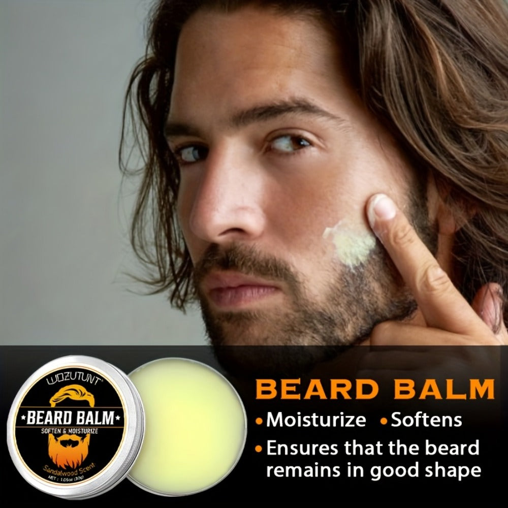 Beard Oil & Balm Grooming Kit for Men — 9-Piece Complete Beard Care Set with Conditioner Wash Brush Comb Clippers Travel Pouch, Beard Pen Option, Birthday Father's Day Gift