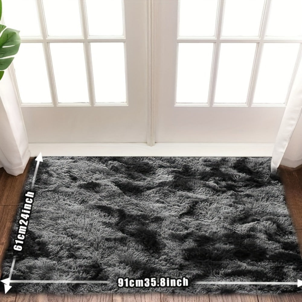 Rectangular Shaggy Area Rug with Four Color Labels and 24 x 35.8-Inch to 94.49 x 118.11-Inch Sizes
