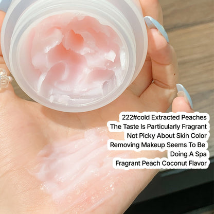 Makeup Remover Cleansing Balm Gentle Hydrating Fast-Melt Formula — Deep Cleanse Sensitive Skin, No Residue, Cold-Brewed Peach & Coconut