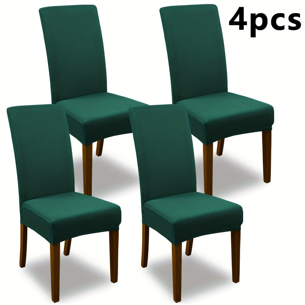 Chair Cover Set of 4 or 6 Stretch Jacquard Dining Slipcovers in Nine Available Color Choices