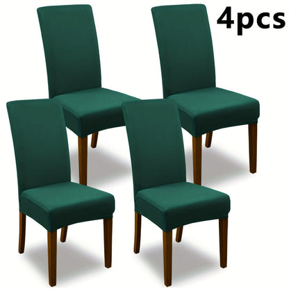Chair Cover Set of 4 or 6 Stretch Jacquard Dining Slipcovers in Nine Available Color Choices