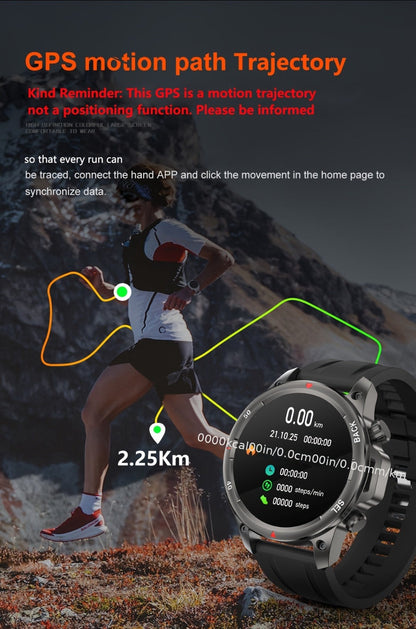 GPS NFC Smartwatch for Men – AI Voice Calling, 360×360 HD Screen, Built-in Compass, Motion Trajectory, Heart Rate Sleep Fitness Tracker – Outdoor Sports Watch Black Silver Steel