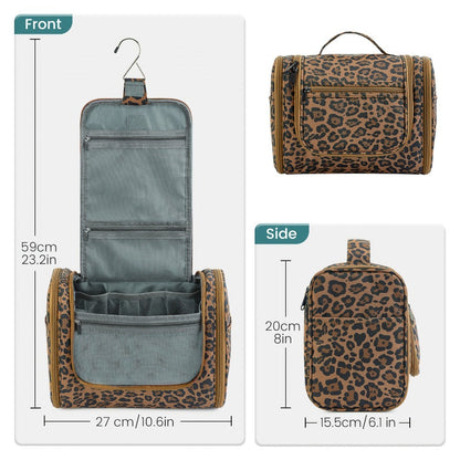 Toiletry Bag Hanging Multi-Pocket Shower Organizer with Metal Hook, Carry Handle and Seven Print Options